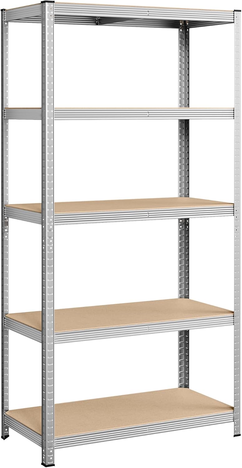 SONGMICS Schwerlastregal 50 × 100 × 200 cm – stabil, 600 kg Tragkraft, 5 verstellbare Ablagen