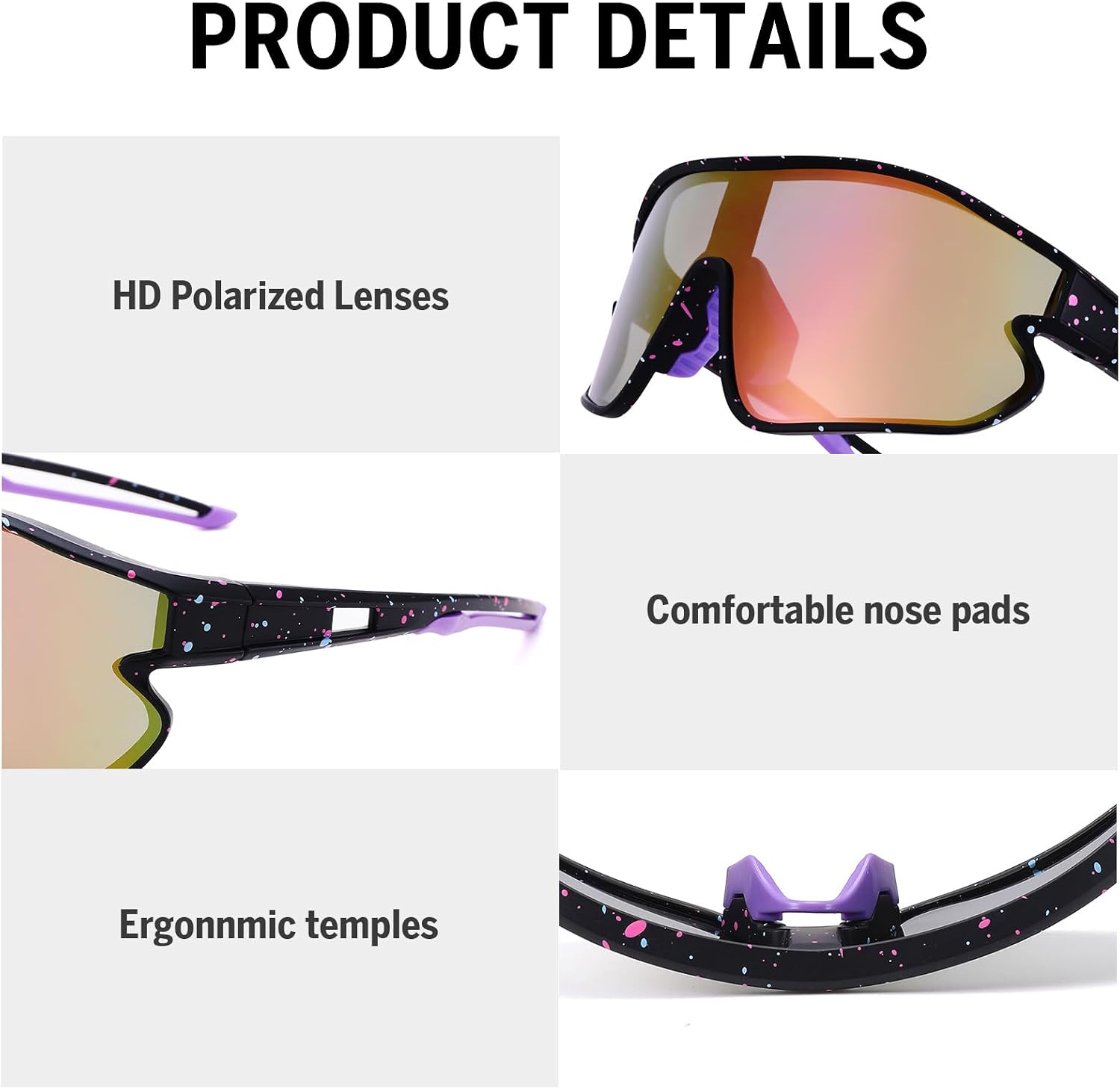 Detalle 1 de Revemo Kids Sports Sunglasses with TR90 Frame