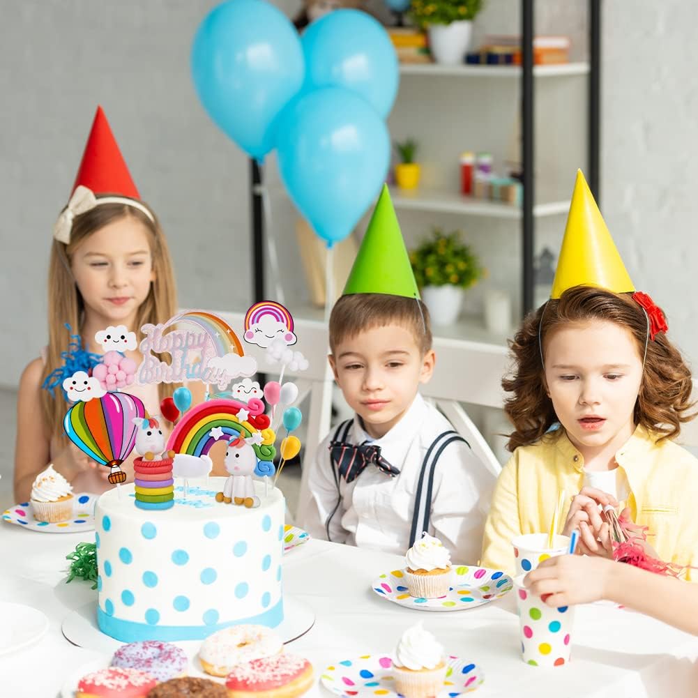 Thumbnail 6 de OSDUE Decoration Gateau Licorne – 17 pièces pour anniversaire enfant, décorations 3D réutilisables