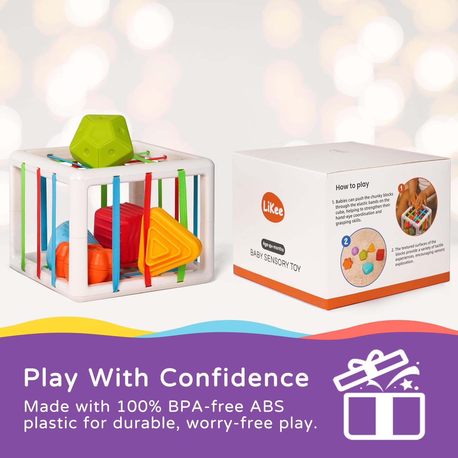 Detalle de LiKee Montessori shape sorter 6 pcs