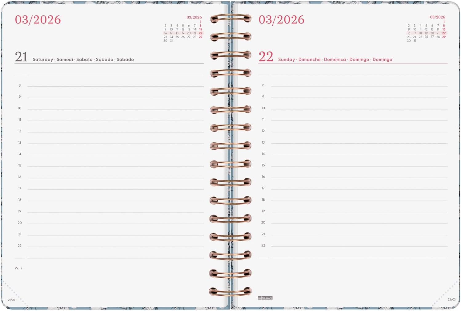 Thumbnail 4 de Finocam Agenda Spirale 2026 1 Jour par Page
