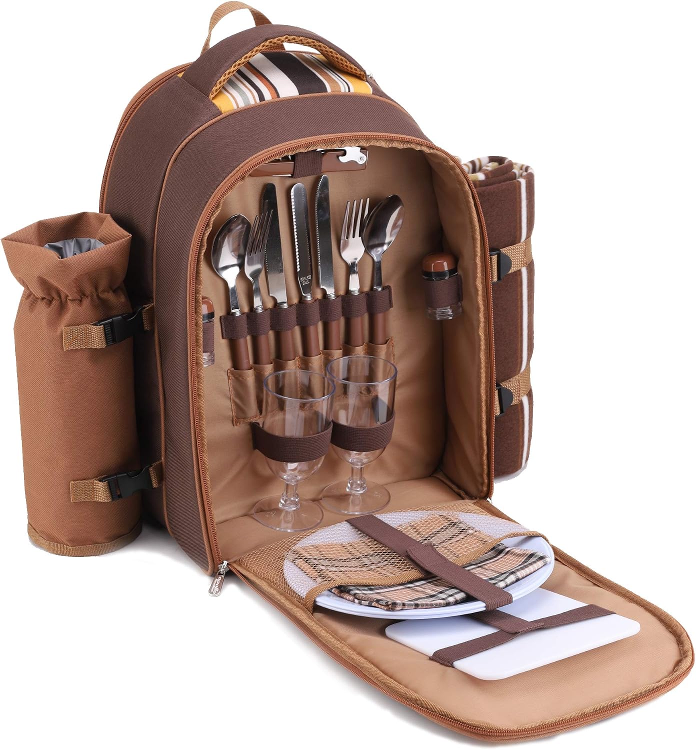 Detalle 2 de Apollo Walker Picknickrucksack 2 Personen Set – Thermotasche, Decke und Zubehör