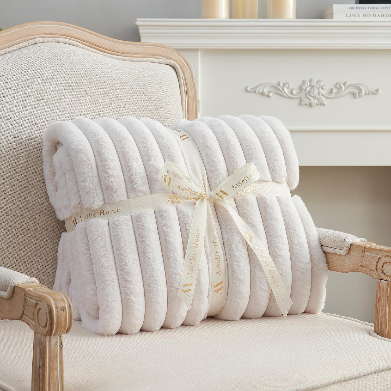 Thumbnail 6 de Amélie Home Faux Fur Throw Blanket 55"x70"