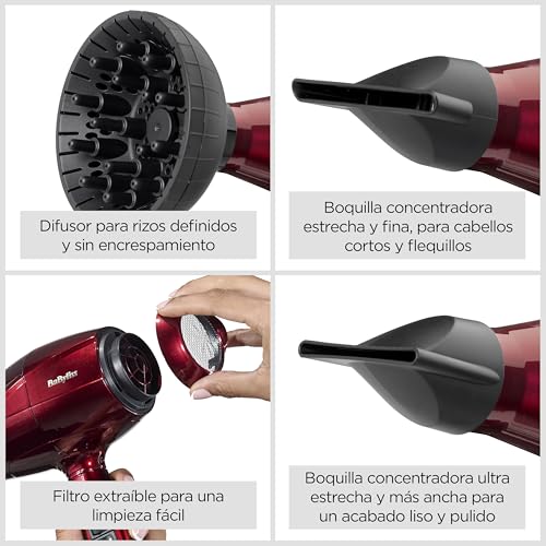 Thumbnail 3 de BaByliss 6001DE Secador profesional 2.200 W rojo