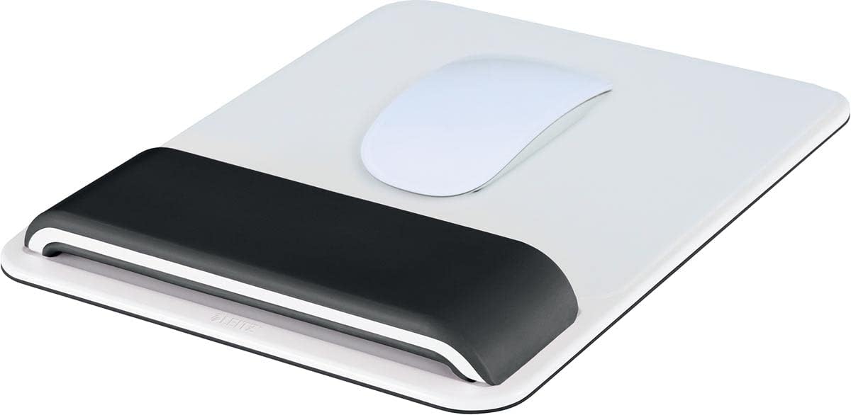Detalle de Leitz Ergo Cosy Poggiapolsi regolabile per mouse con supporto per polso in gommapiuma – Grigio chiaro