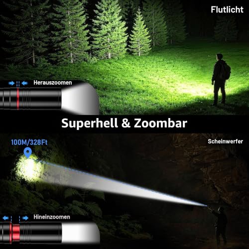 Detalle de Blukar LED Taschenlampe Mini Hell Stift Licht – kompakter Alltagshelfer mit integriertem Clip