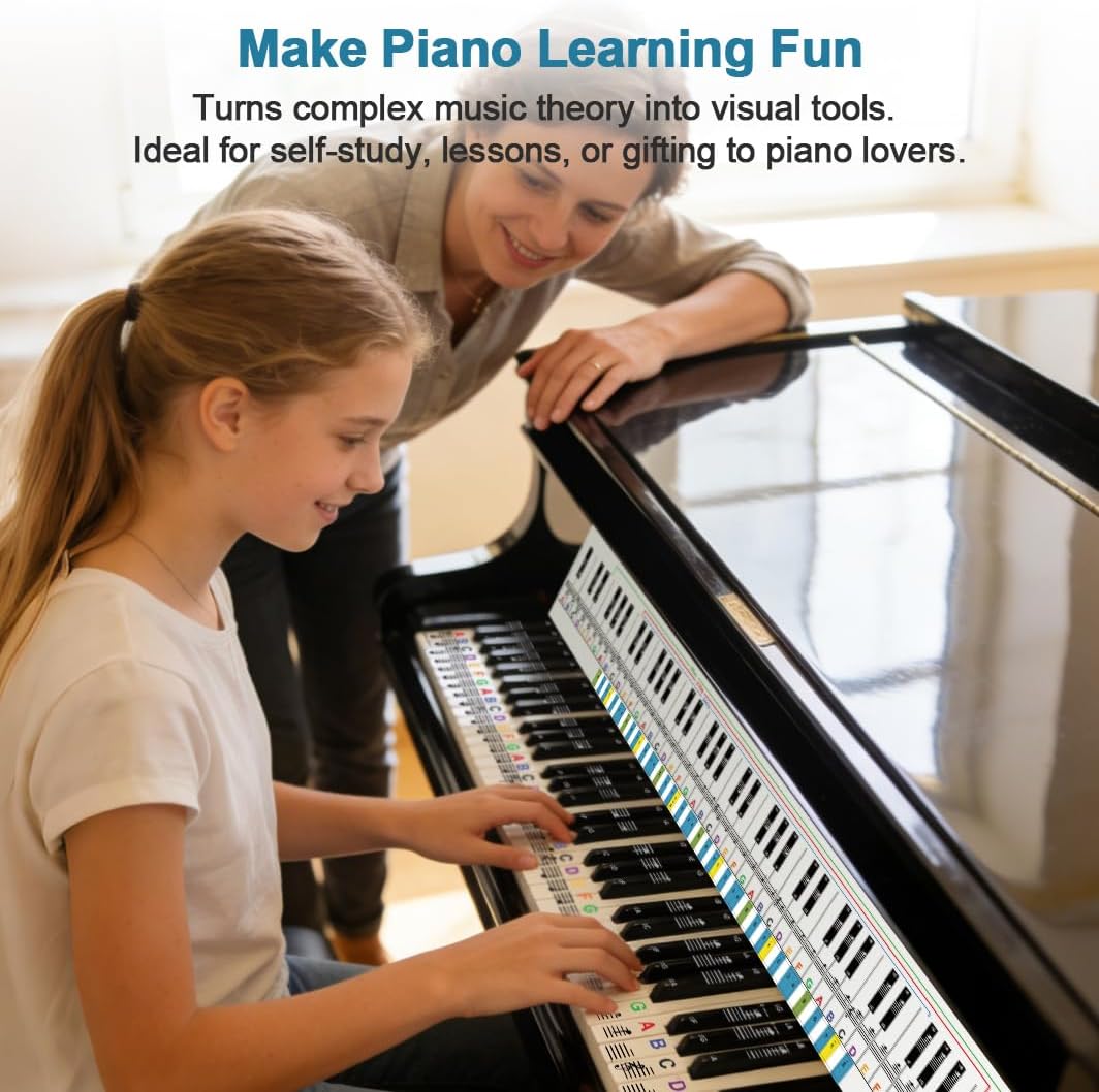 Detalle 2 de Enjoyard Piano Keyboard Stickers for 61/88 Keys