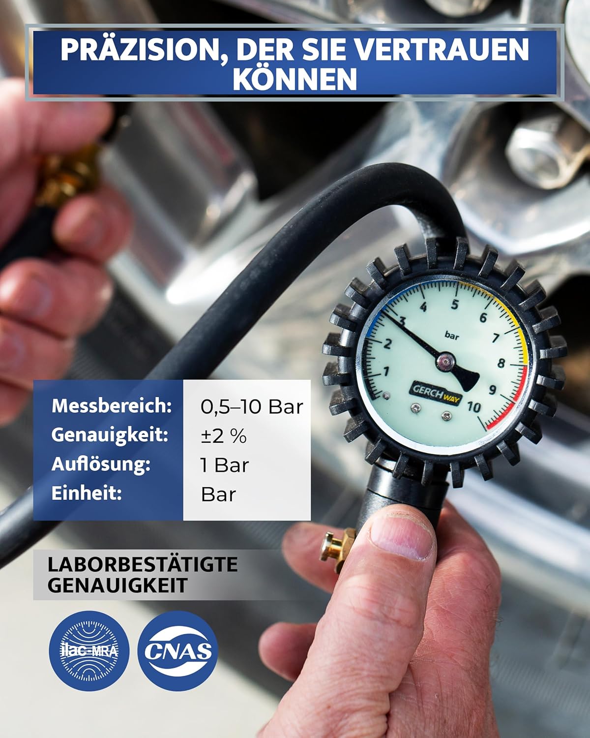 Thumbnail 2 de GERCHWAY Reifenfüller mit Manometer