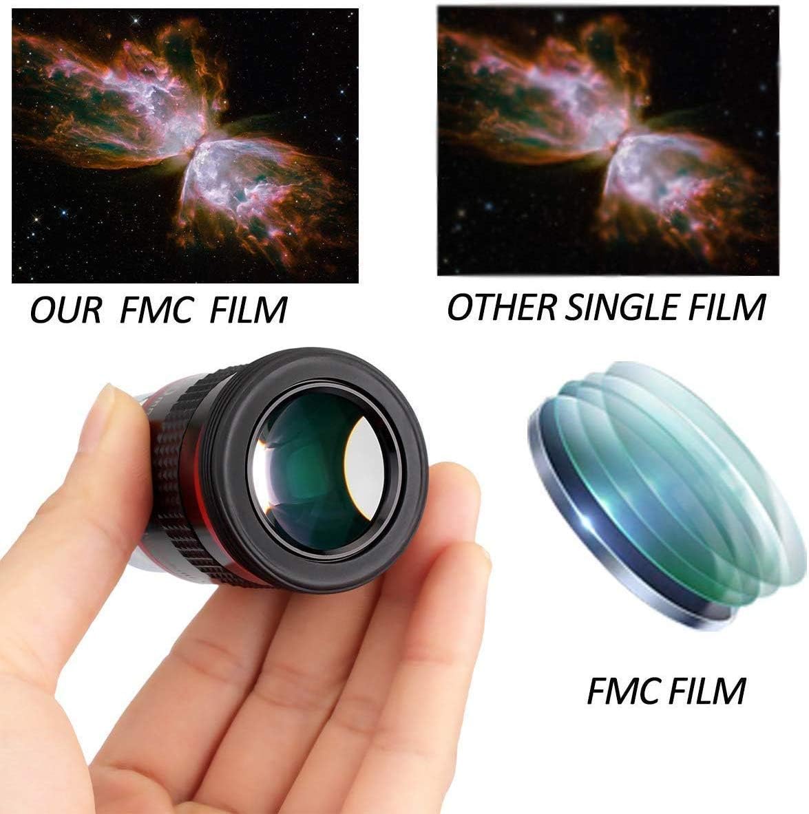 Detalle de Svbony Oculare 1.25" Kit Oculare Telescopio 4 focali 6/9/15/20 mm con campo visivo 68°