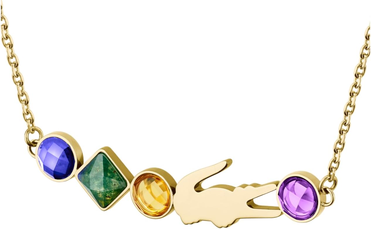 Thumbnail 1 de Lacoste Deva Halskette für Damen aus Geldgold mit Gliederkette und Halbedelsteinen
