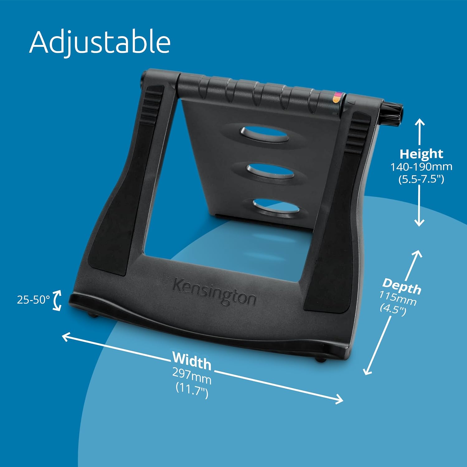 Thumbnail 4 de Kensington Easy Riser – Support pour ordinateur portable 12–17 pouces (Gris) avec SmartFit et Secure Fit