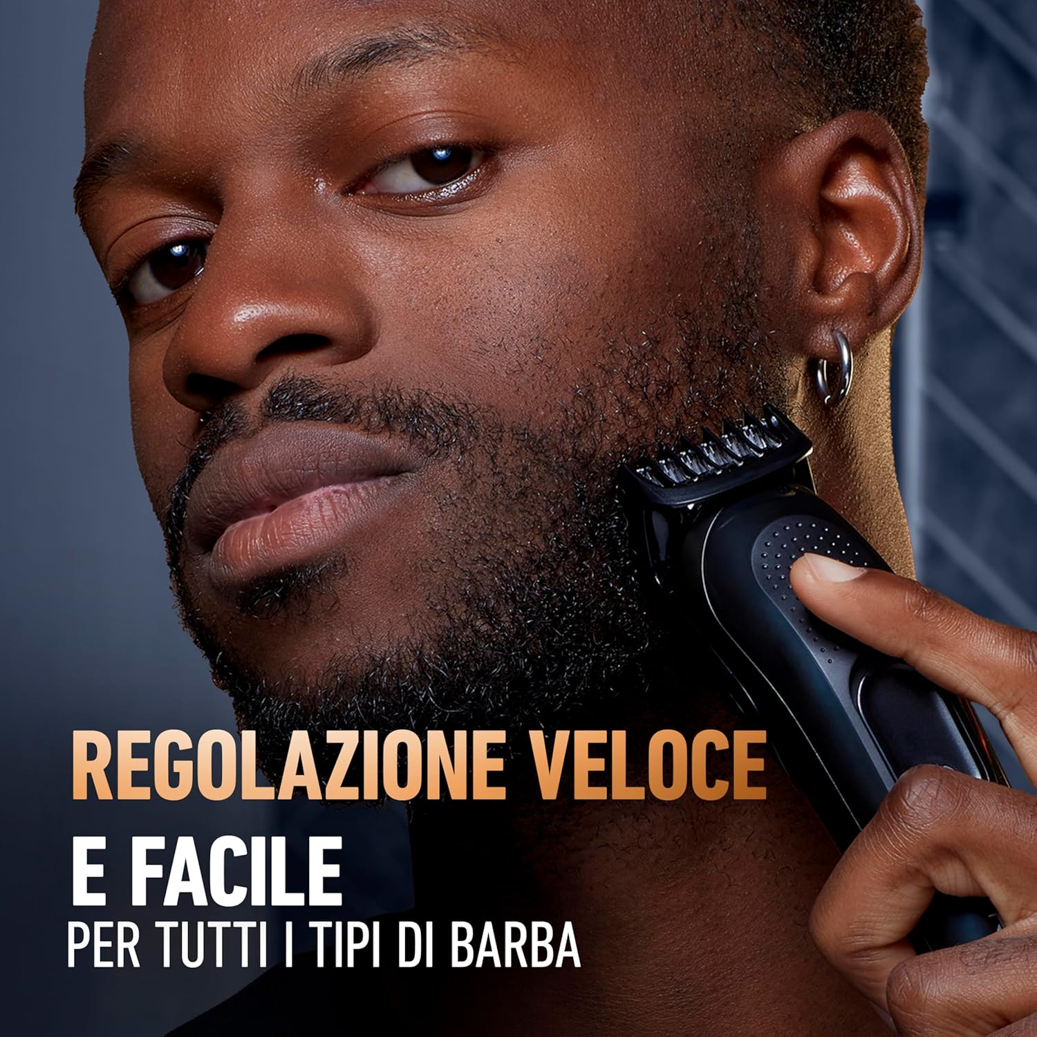 Detalle 2 de King C. Gillette Regolabarba uomo senza fili con 5 pettini intercambiabili e 1 spazzolina di pulizia
