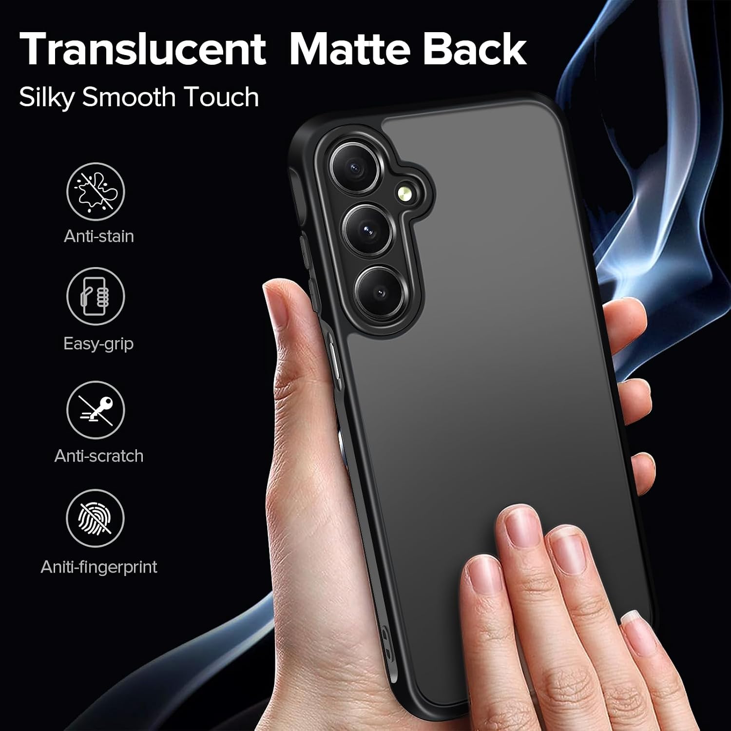 Thumbnail 5 de ivoler Funda Mate Negro para Samsung Galaxy A35 5G