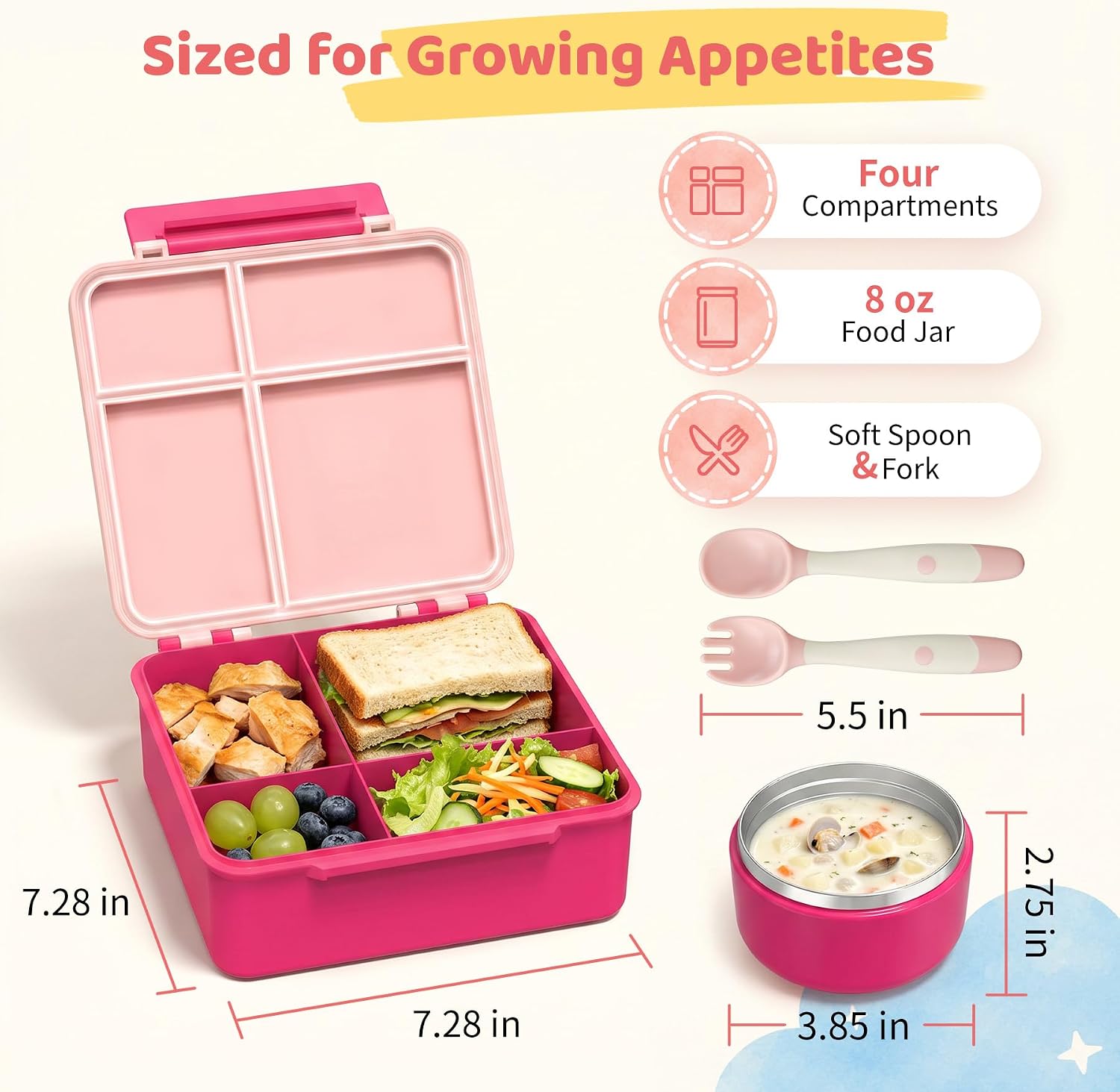 Thumbnail 5 de Pawtong Bento Lunch Box 8oz Soup Thermo ๐ฑ