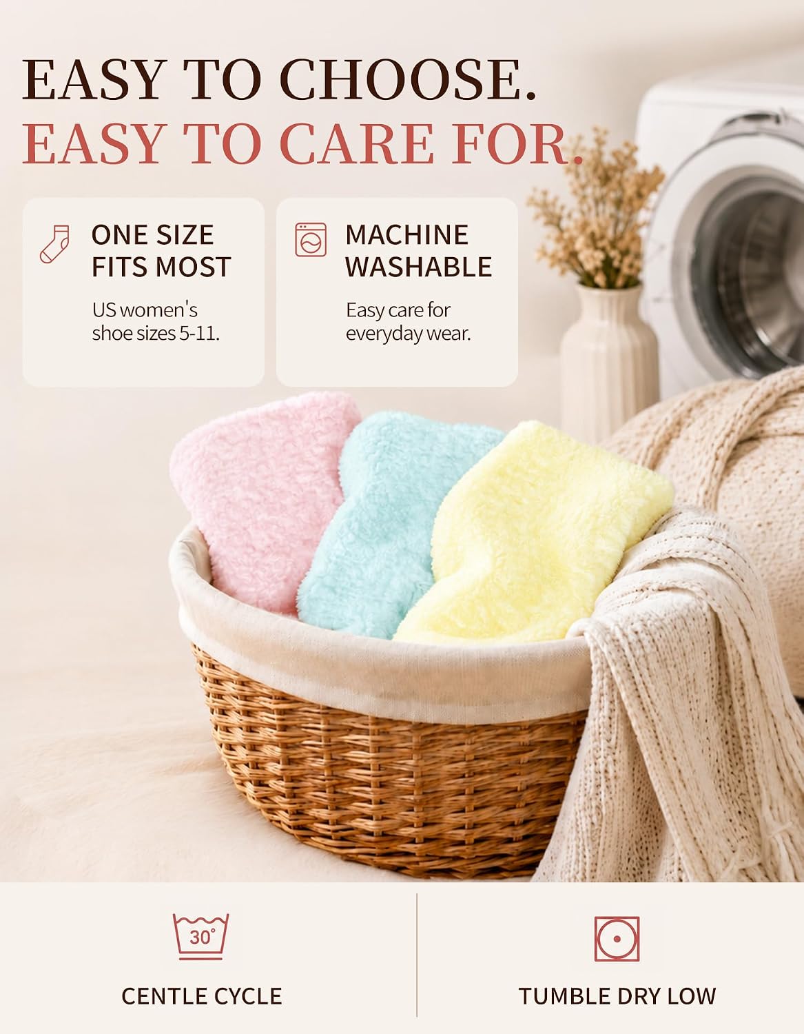 Thumbnail 6 de CLOSEMATE Cloud Fuzzy Socks for Women, Plush Gift-Boxed with Ribbon