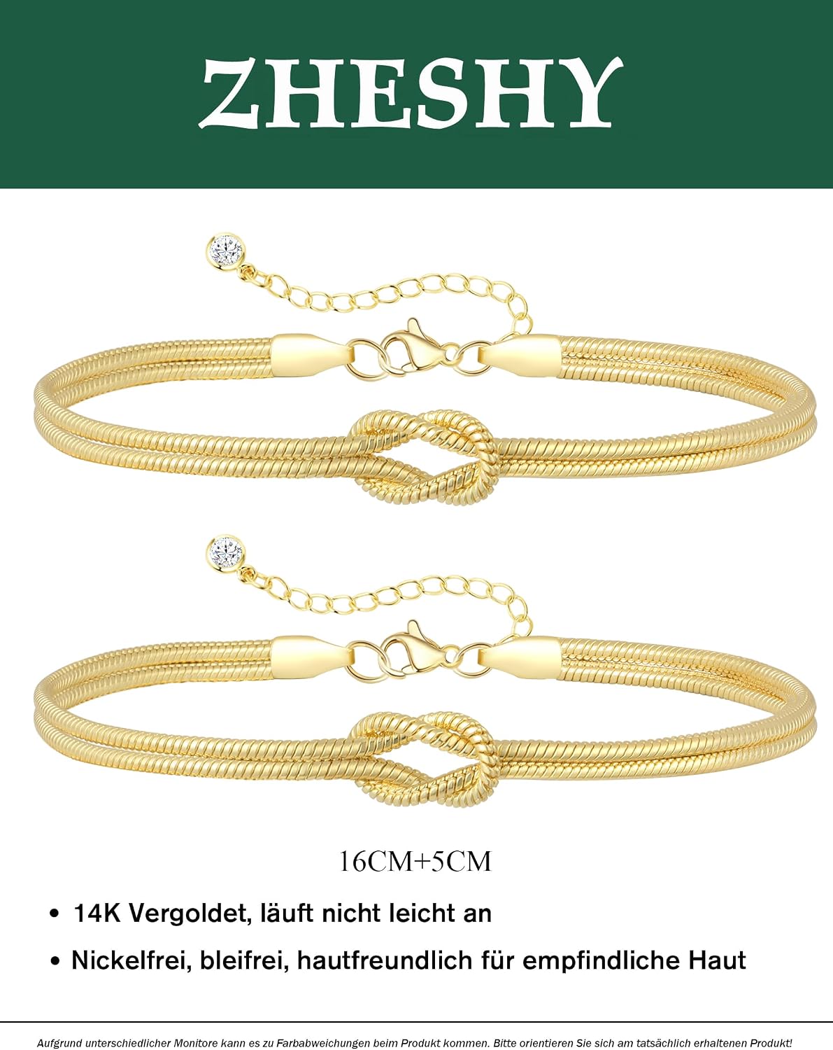 Thumbnail 4 de ZHESHY Armband Set 16 cm + 5 cm Verlängerung