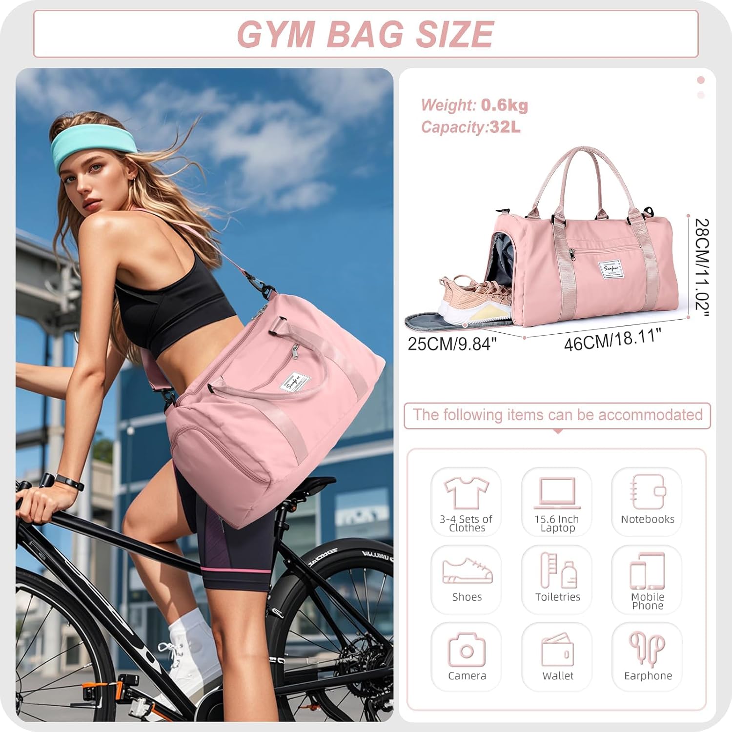 Thumbnail 1 de HYC00 Gym Bags 32L Travel