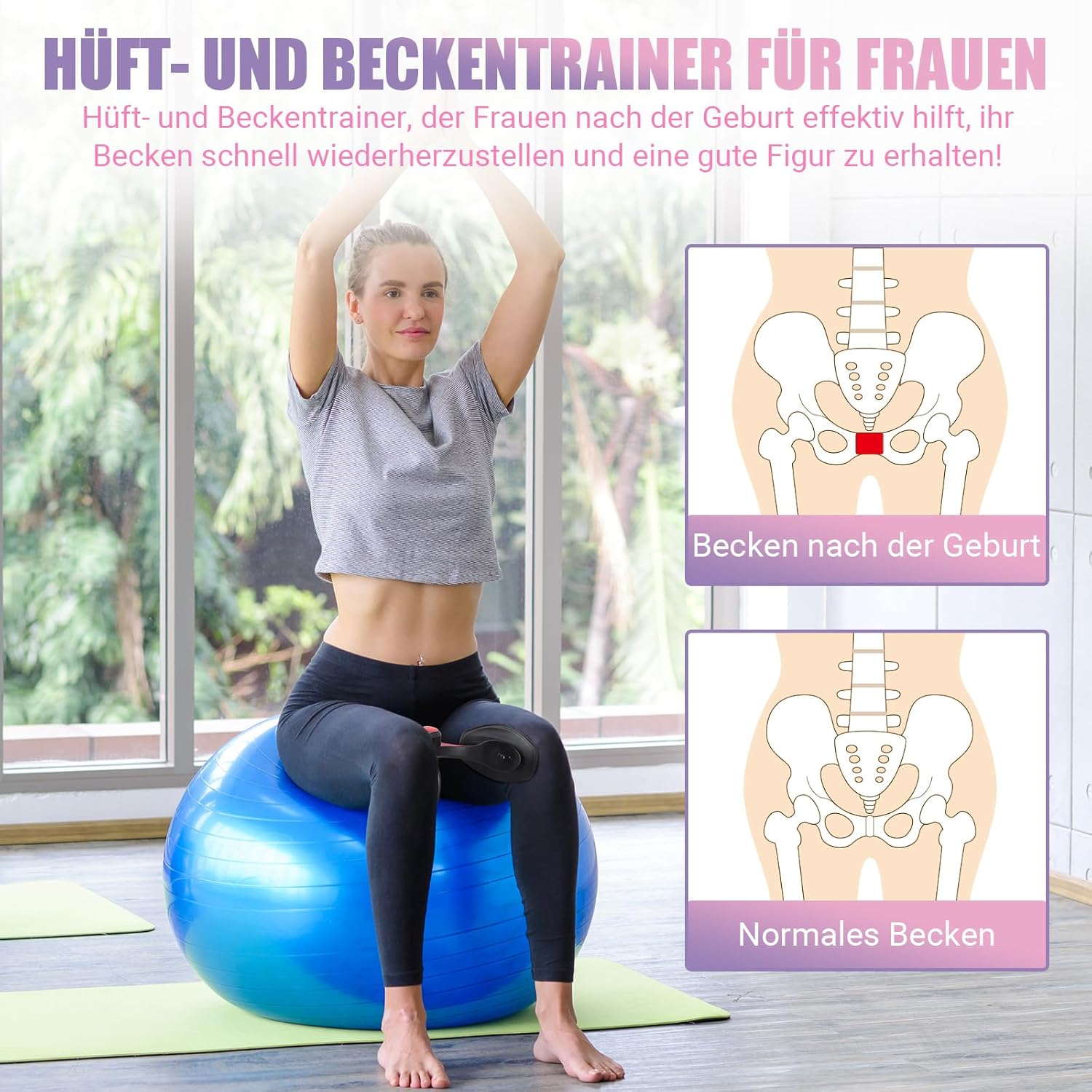 Thumbnail 5 de Oberschenkeltrainer 28–38 lb Beckenboden- und Po-Training für Damen mit Resistance-Bands
