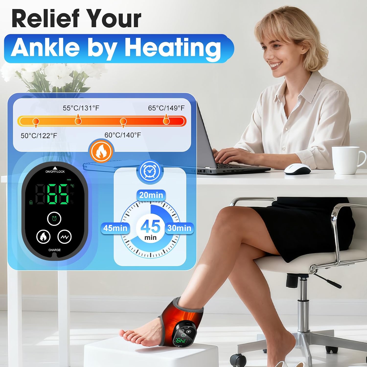 Thumbnail 3 de Cordless ankle massager with 3000mAh battery