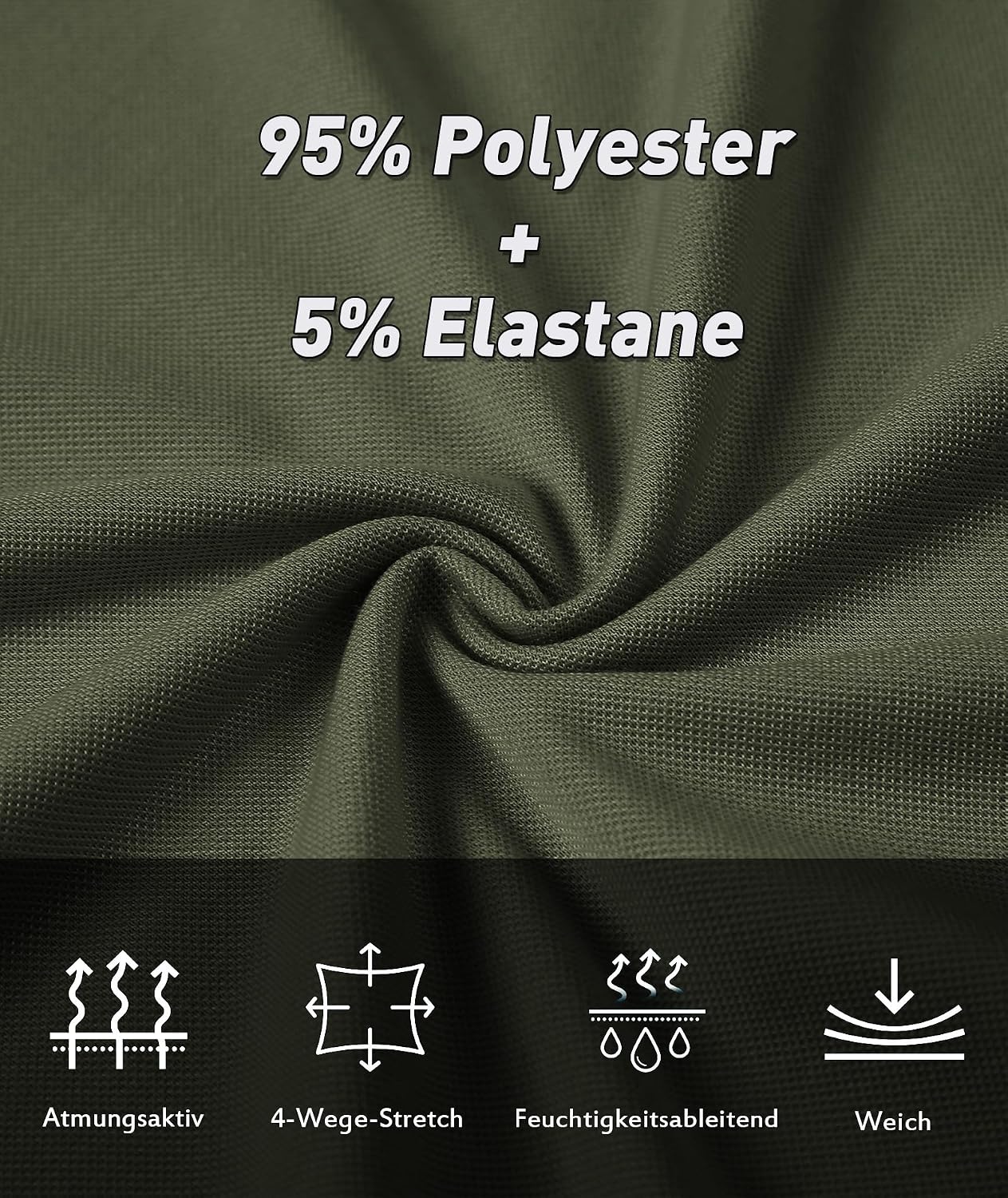 Detalle de SwissWell Polo Uomo manica corta ad asciugatura rapida e traspirante (tessuto misto 95% poliestere + 5% elastan)