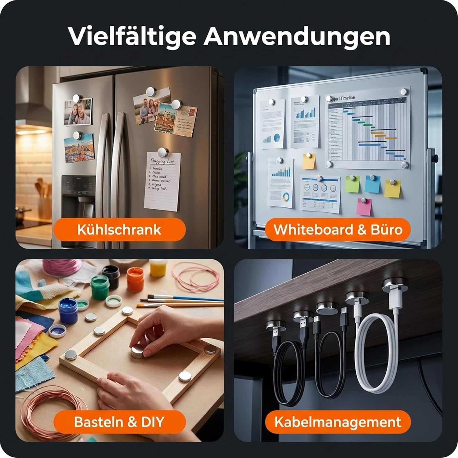 Thumbnail 5 de Amzrole Neodym-Magnete 8×2 mm, 100 Stück