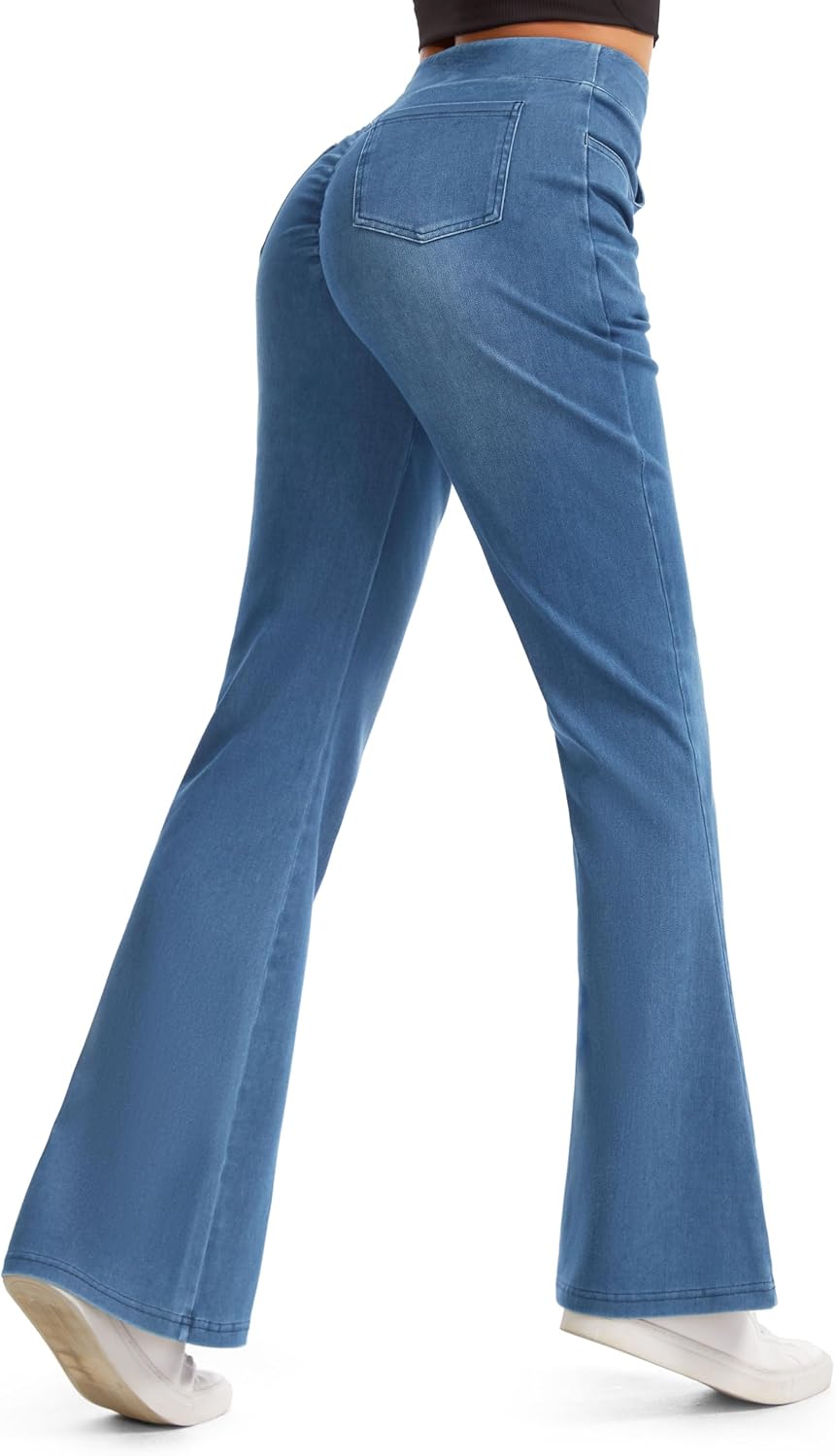 Thumbnail 1 de THE GYM PEOPLE Women's Flare Denim Jeans, 29"/31" Inseam, High Waist