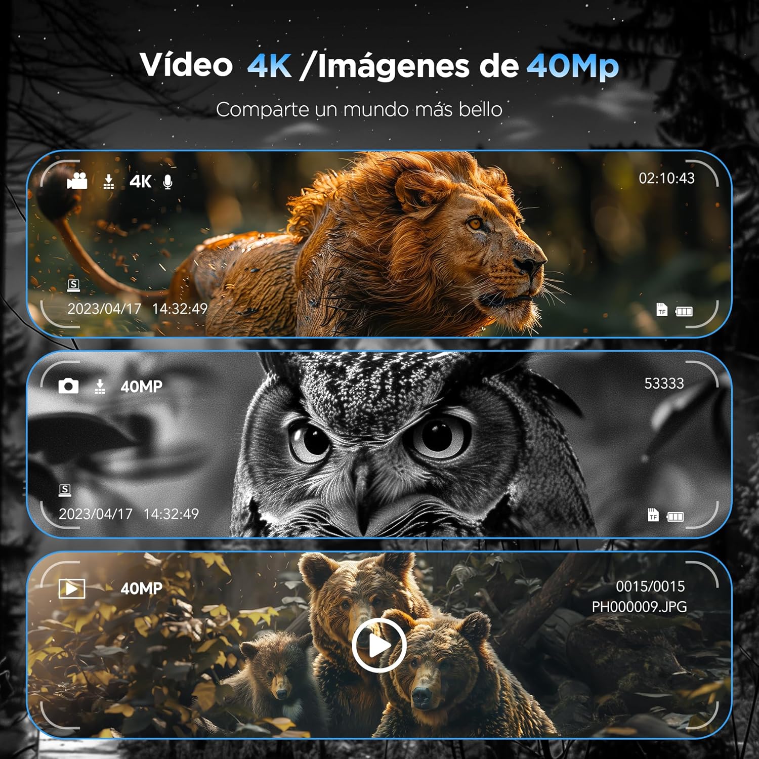 Detalle 2 de Haokoo Visión Nocturna 4K 600 m