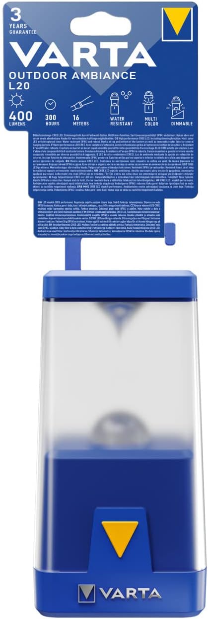 Thumbnail 1 de VARTA Campinglampe LED Outdoor Ambiance L20 mit Dimmfunktion – Campingleuchte für 6x AA (unbestückt)