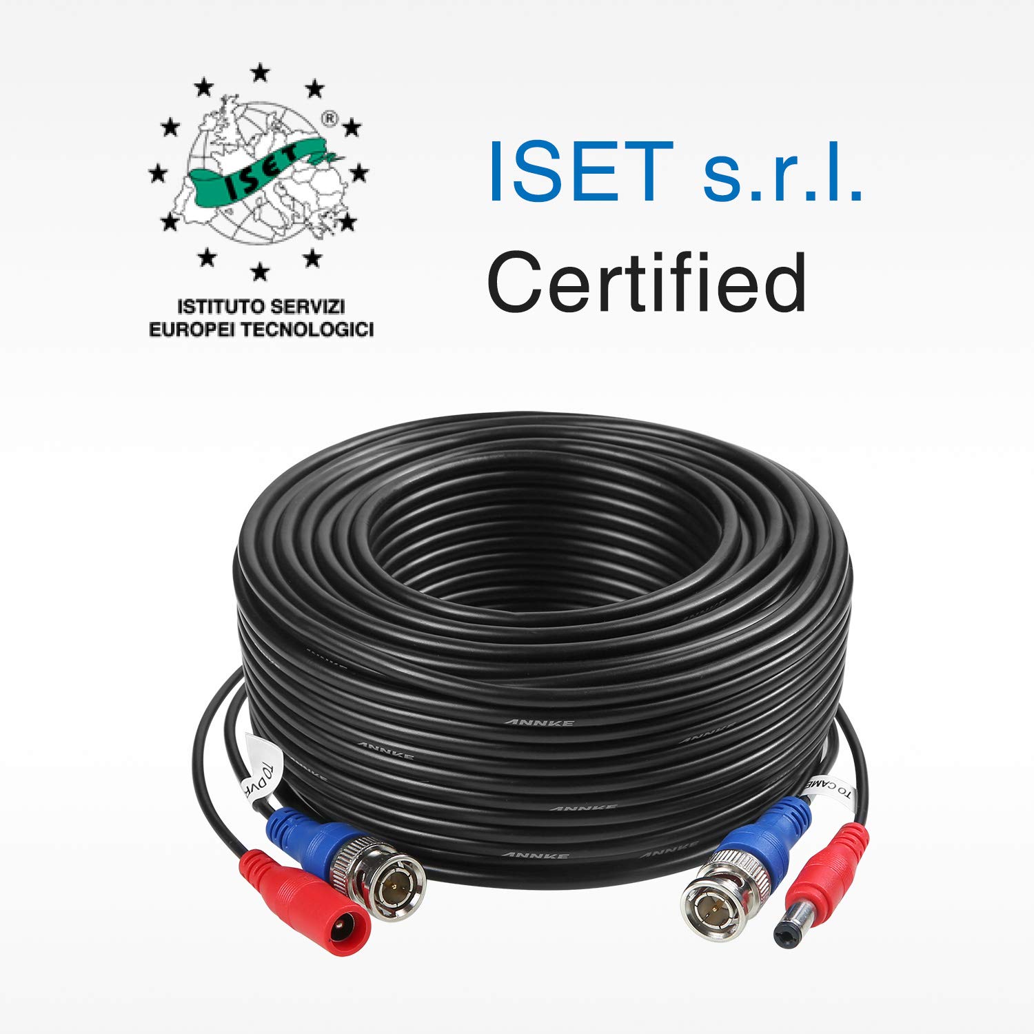 Detalle de ANNKE 4 Pack 30M/100ft All-in-One BNC Video Power Cables with 8 BNC Connectors & Cable Clips