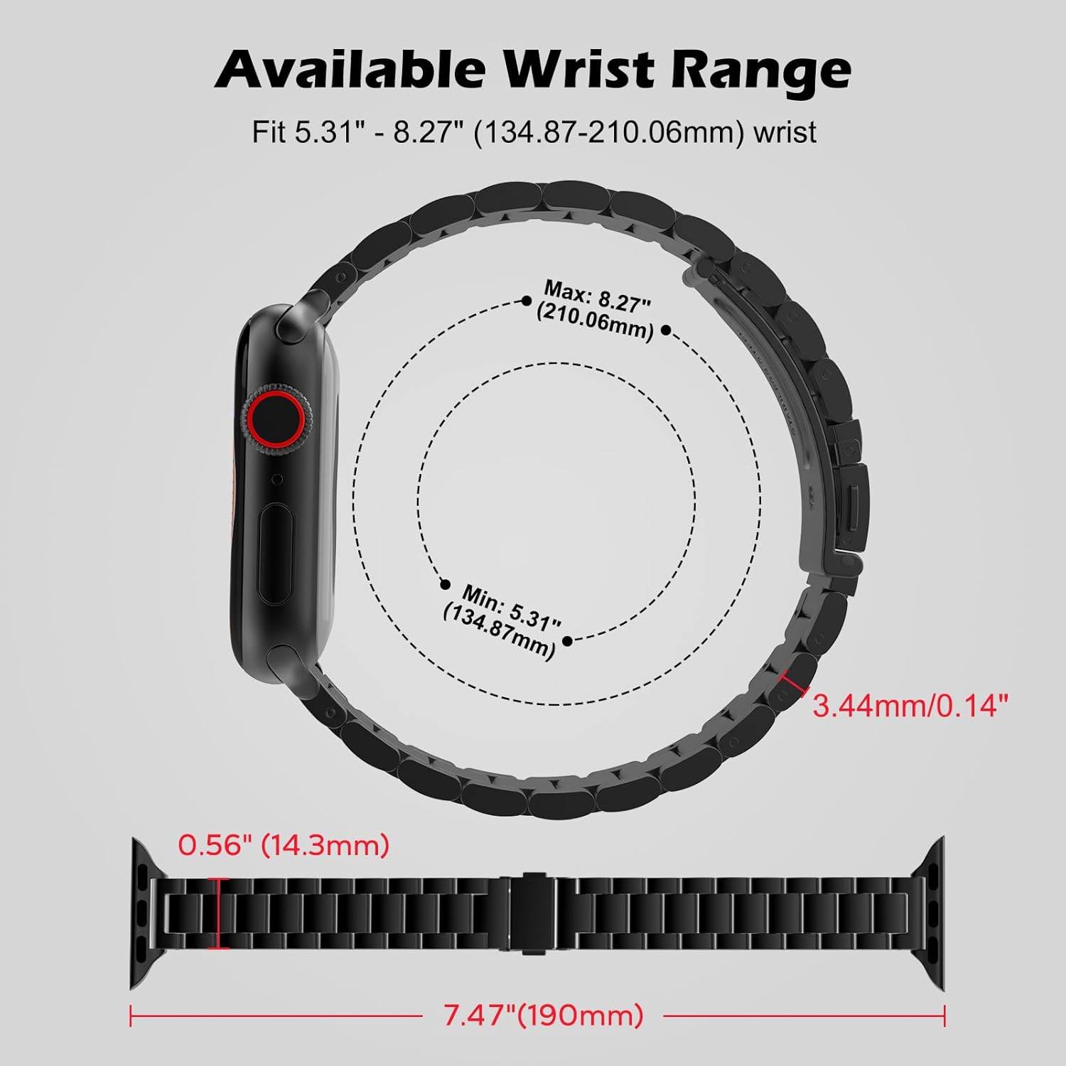 Thumbnail 4 de MoKo Thin Band Stainless Steel 49mm Apple Watch strap