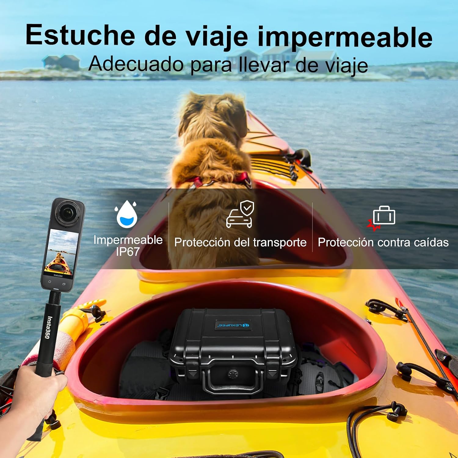 Thumbnail 6 de LEKUFEE Estuche transporte Insta360 X5 1,1 kg