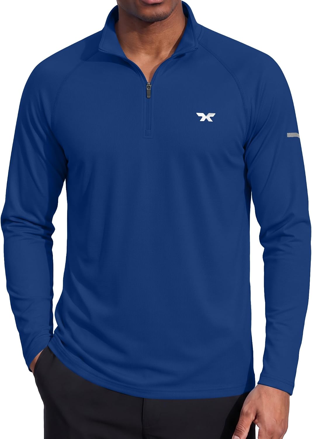 Detalle de COOFANDY Men's Quarter-Zip Athletic Shirt UPF 50+