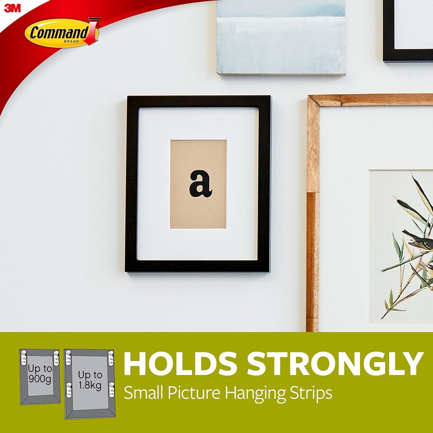 Thumbnail 3 de Command Picture Hanging Strips, White, Small – 12 Pairs (24 Strips) for Damage-Free Wall Décor