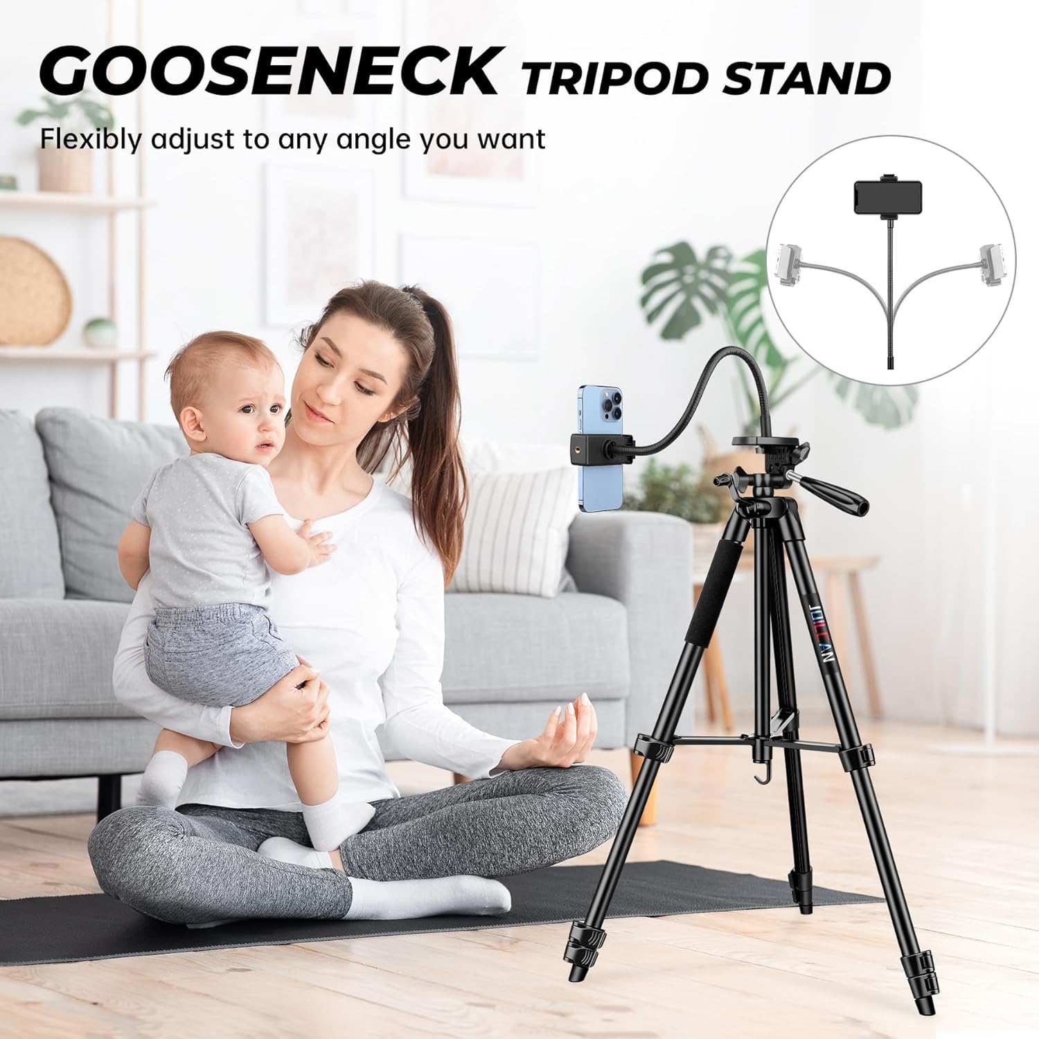 Detalle 2 de JOILCAN phone tripod, 67.7 inch overhead