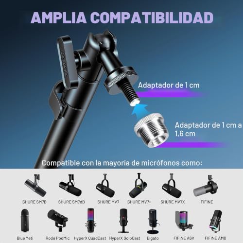 Thumbnail 5 de CAHAYA Brazo de Micrófono Low Profile Estable hasta 2,5 kg Ajustable