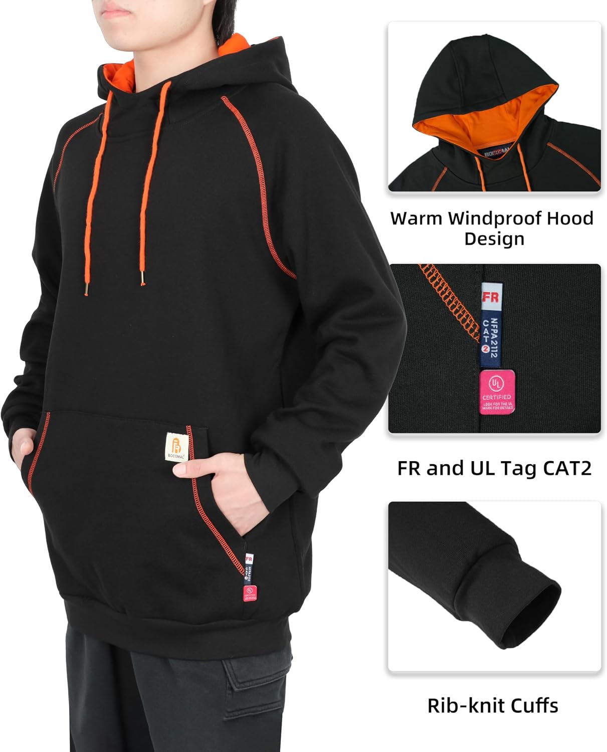 Thumbnail 2 de BOCOMAL FR Work Hoodie 10.5 oz