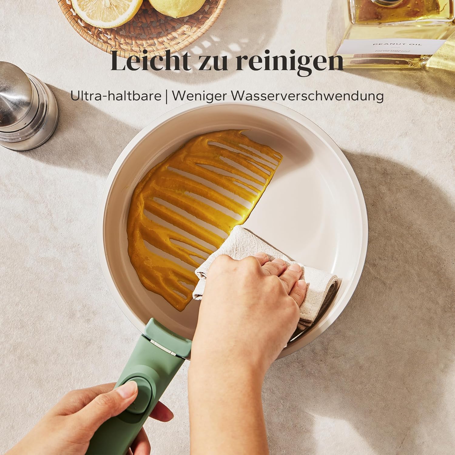 Thumbnail 3 de Redchef Töpfe-Set mit abnehmbaren Griffen (16/18/20 cm) + 3-in-1 Deckel für Induktion & weitere Herdarten – grün