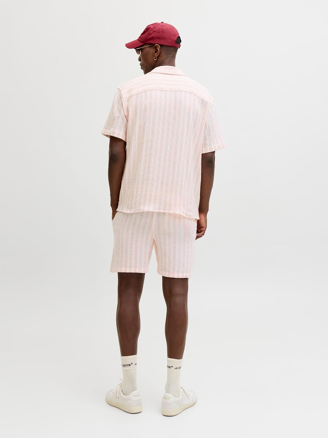 Detalle de Jack & Jones Jpstjaiden Coba Stripe Jog Short – Short de training décontracté pour homme