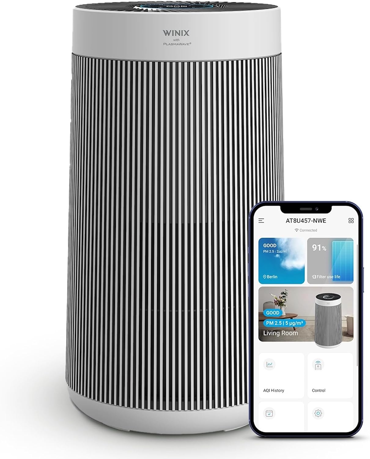 Detalle de WINIX T800 Air Purifier for Bedroom & Living Spaces – 120 m², Alexa & App Integrated