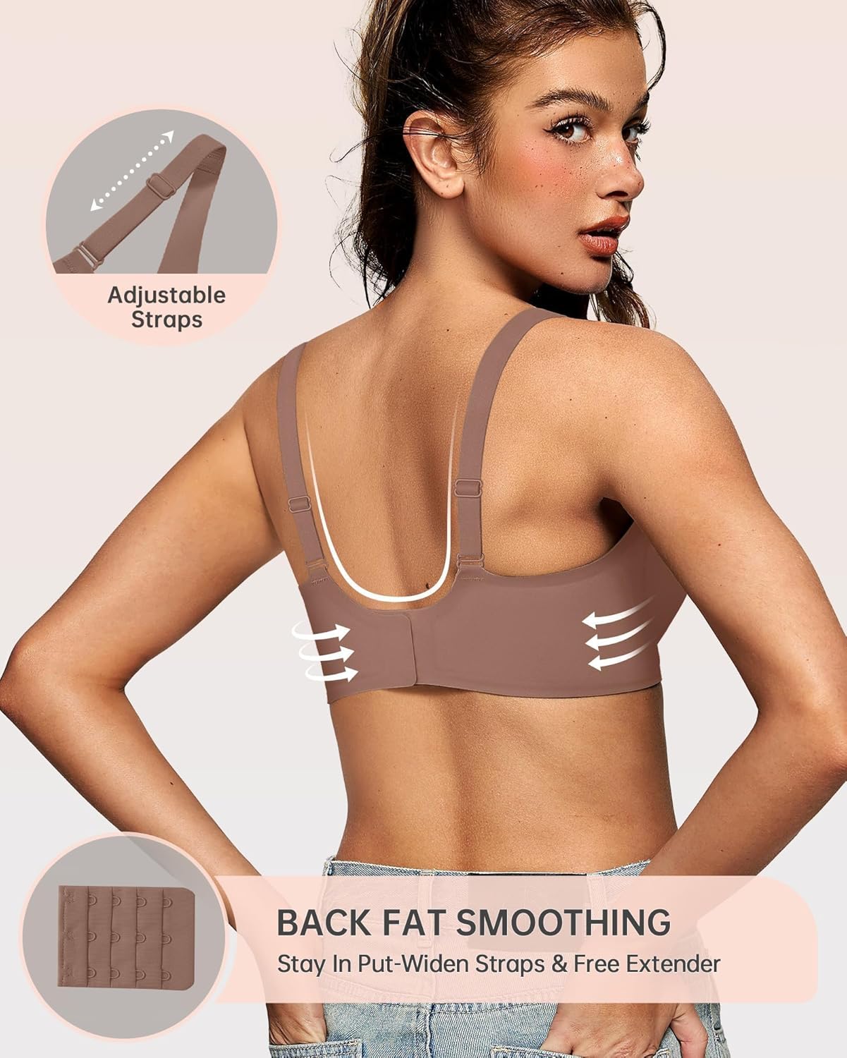 Thumbnail 2 de OEAK Deep V No-Wire Bra for Women (Seamless Lift & Comfort)