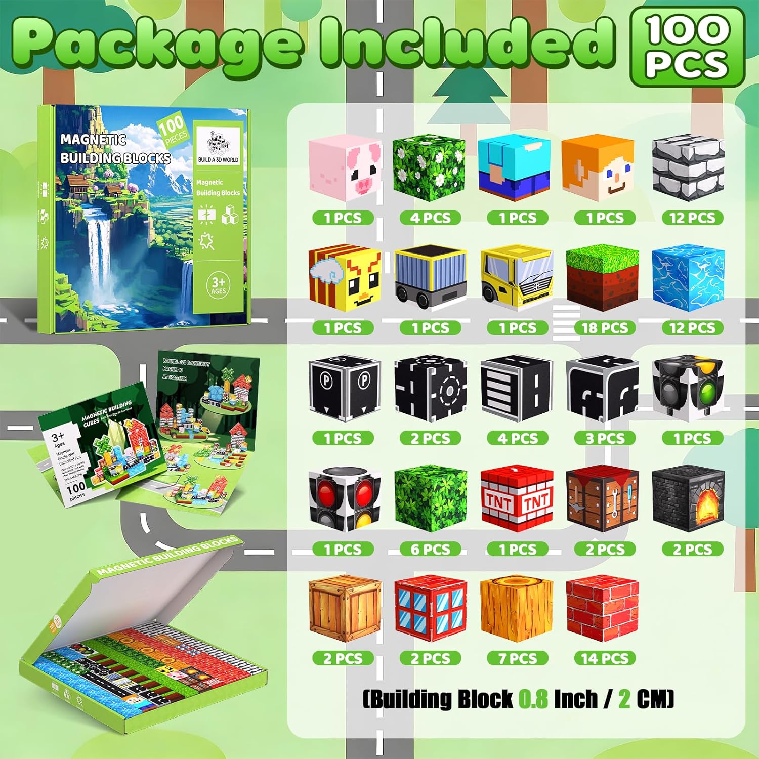 Thumbnail 2 de SSAWER Magnetic Blocks 100pcs