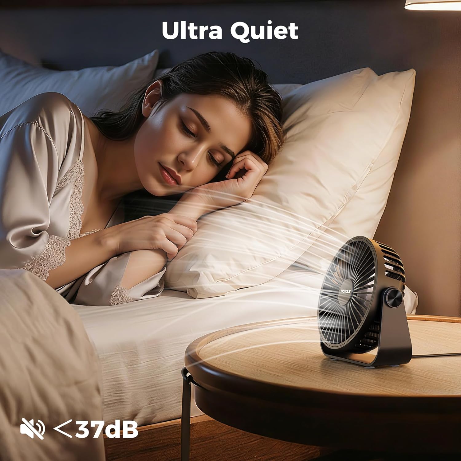 Thumbnail 2 de TriPole USB-Schreibtischventilator – kompakt, 3 Geschwindigkeiten, 360° Kopfverdrehung