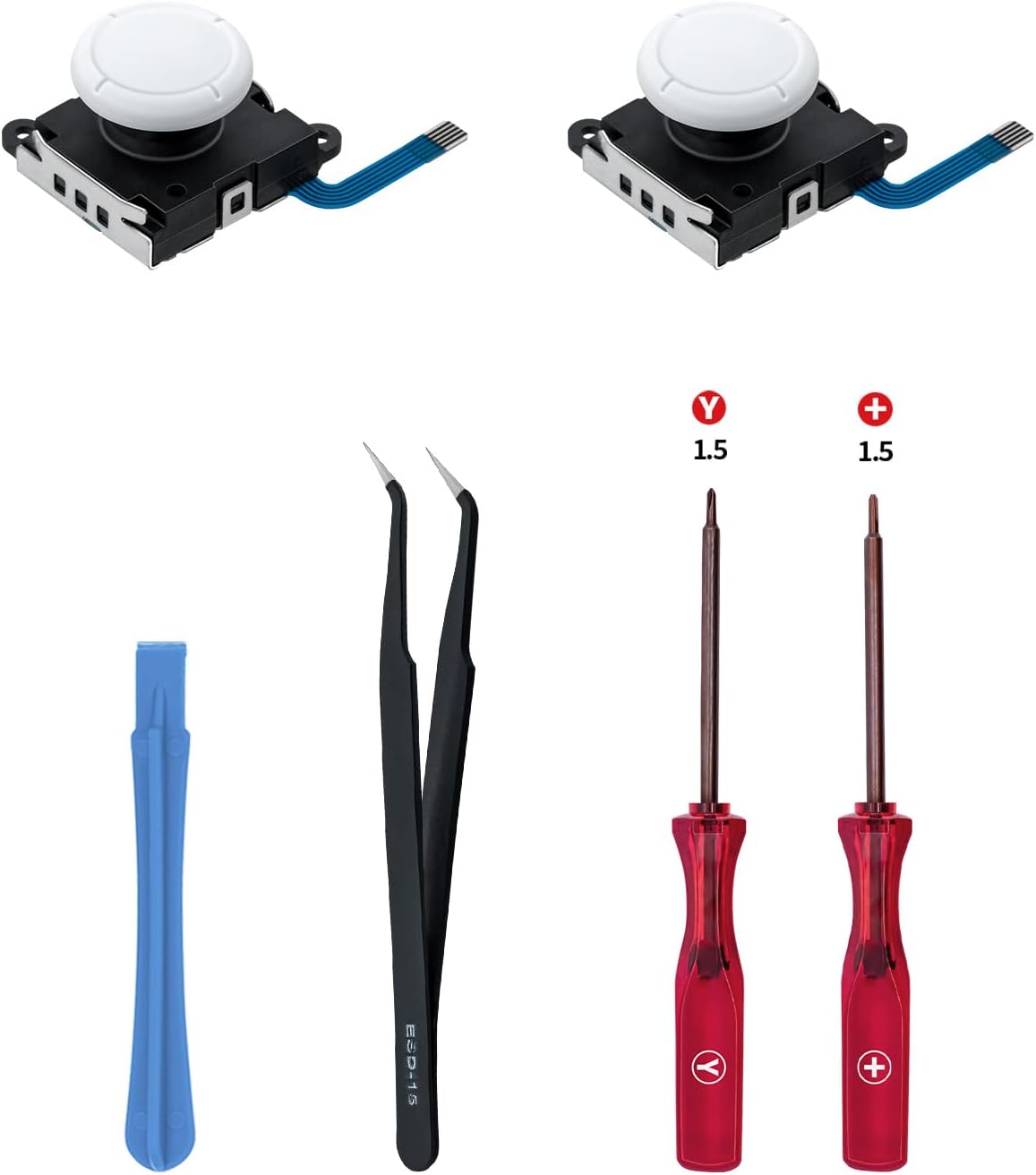 Thumbnail 5 de Kit de réparation Joy-Con Mcbazel (Switch / Switch Lite / Switch OLED) avec joysticks de rechange et tournevis Triwing