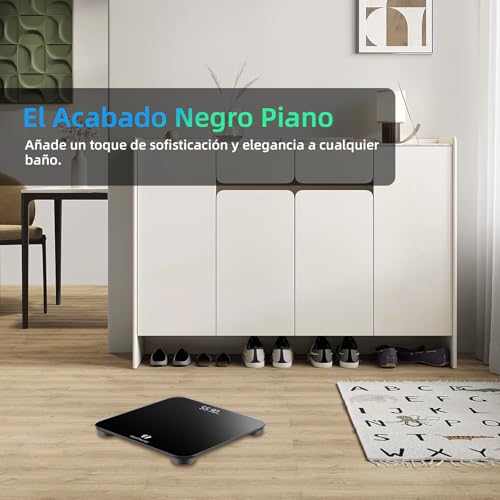 Thumbnail 5 de Healthkeep báscula de baño digital con pantalla LED y tecnología Step-On (hasta 180 kg), negra