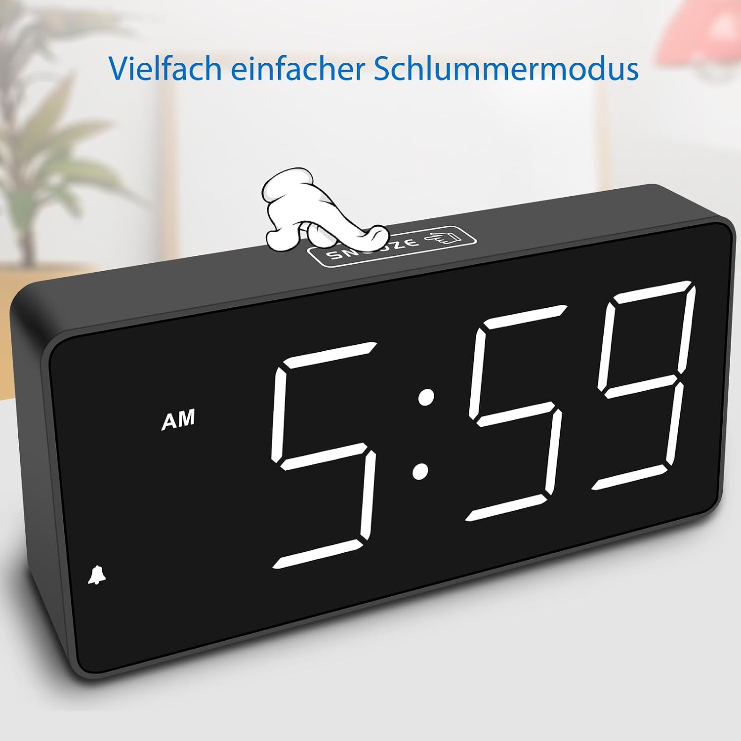 Detalle 2 de Eachui LED Wecker Digital mit 5 Stufen