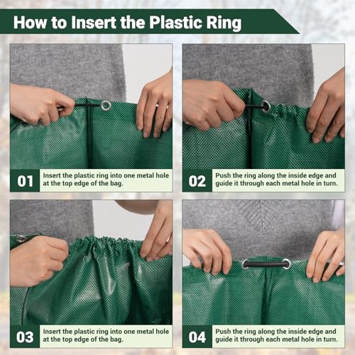Thumbnail 5 de Velway Sacchi per Rifiuti da Giardino 500L x 2 Pacchi – Riutilizzabili con Maniglie in Tessuto Industriale