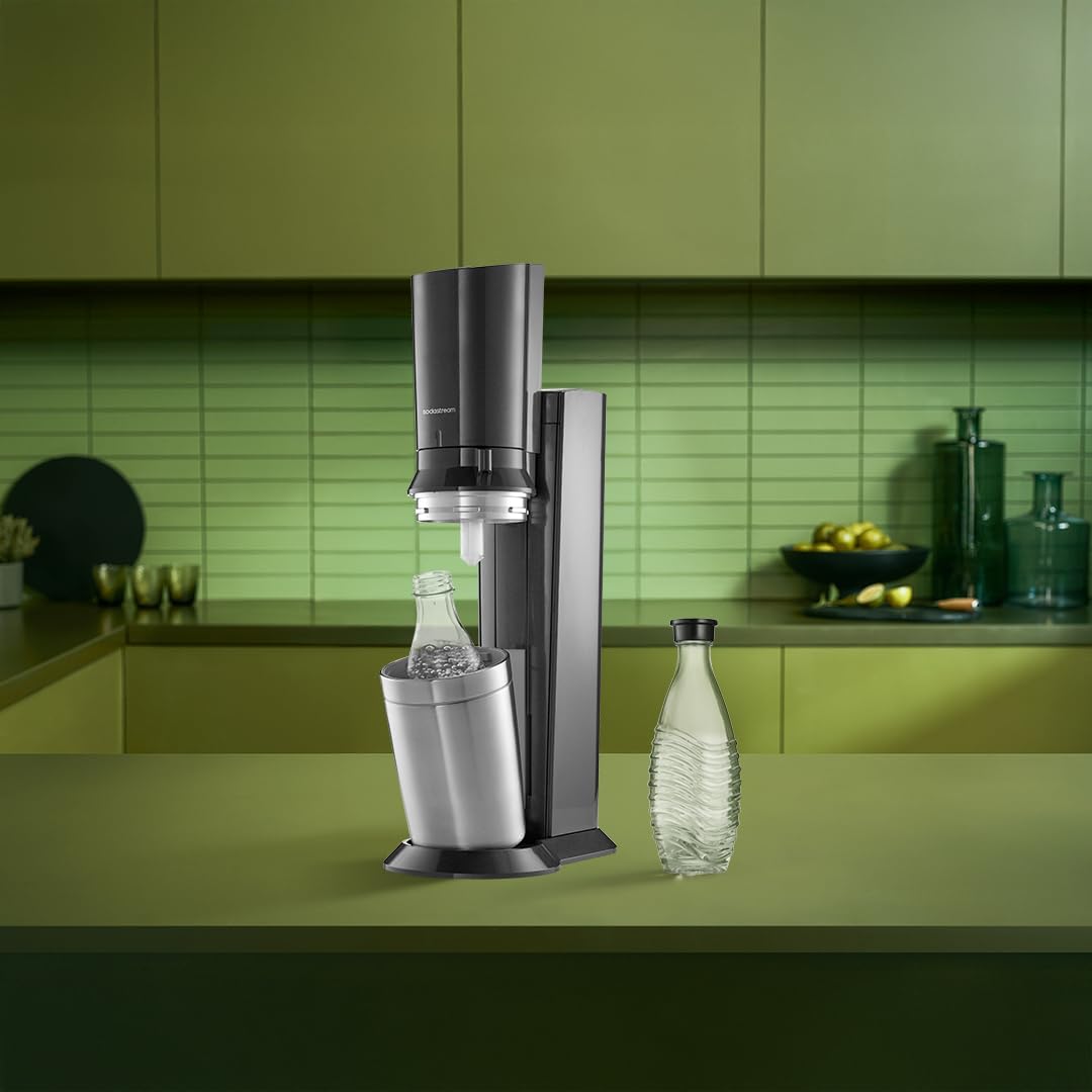 Detalle de Caraffe in vetro SodaStream - 2 bottiglie da 0,7 L riutilizzabili, lavabili in lavastoviglie, compatibili con Penguin e Crystal