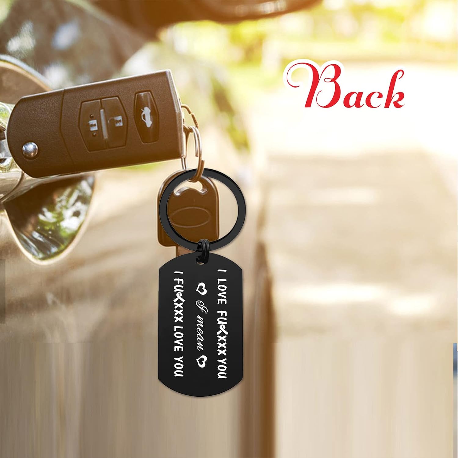 Detalle 2 de Funny engraved keyring 1.2 inch ring