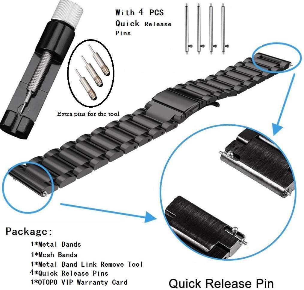 Detalle 2 de OTOPO 20mm Metallarmband für Galaxy Watch 44mm