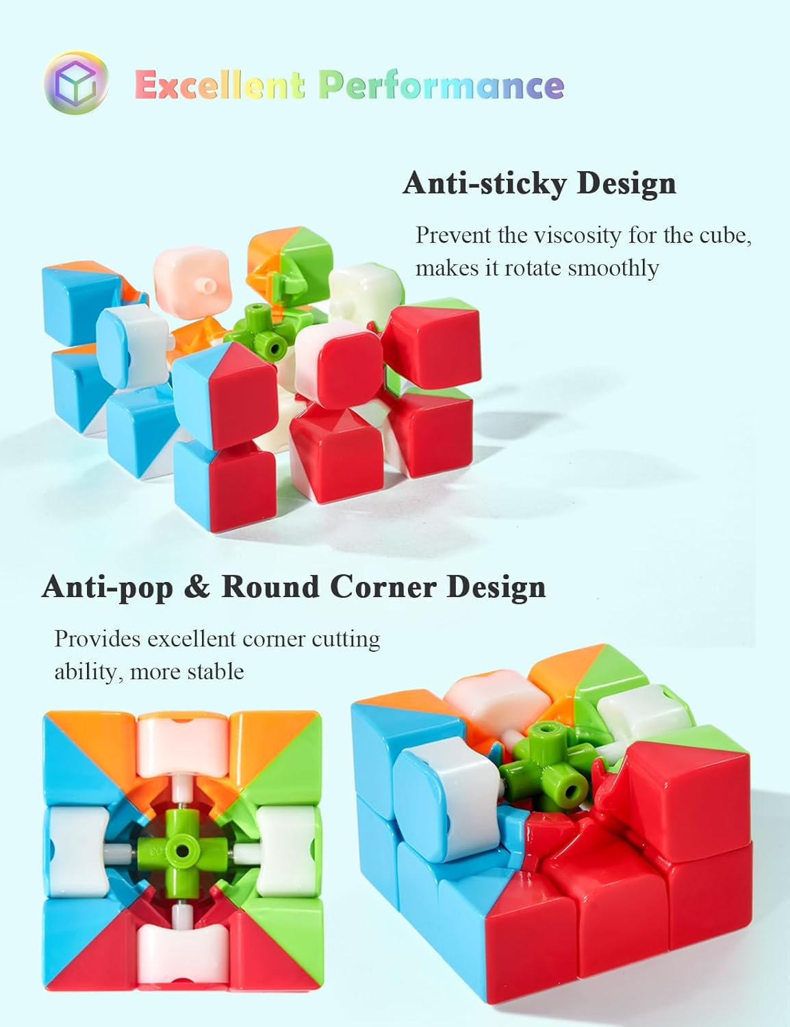 Thumbnail 2 de ROXENDA Speed Cube 3x3 Puzzle Cube